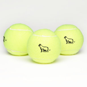 Pelotas De Tenis Leones blancos y negros