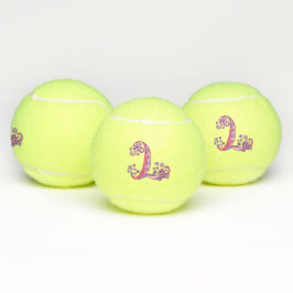 Pelotas De Tenis Letra L monograma personalizado para niñas arte do