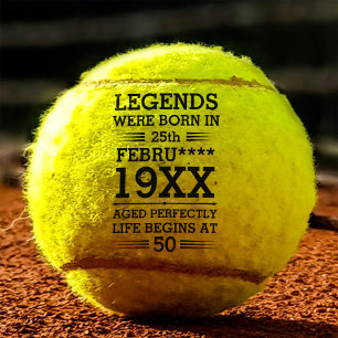 Pelotas De Tenis Leyendas personalizados nacieron en la edad de mes