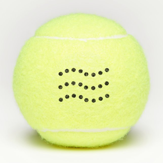 Pelotas De Tenis Líneas onduladas punteadas elegantes (Anverso)