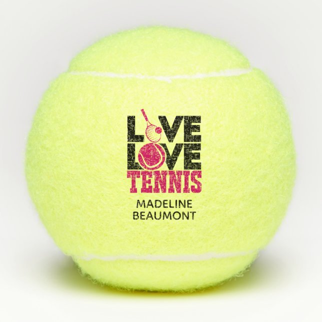 Pelotas De Tenis Live LOVE Tennis (Anverso)