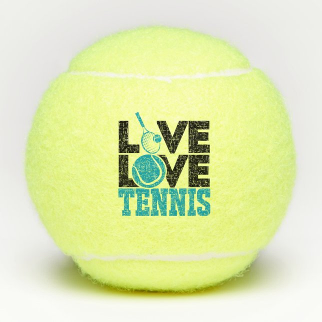 Pelotas De Tenis Live LOVE Tennis Verde azulado Tennis Ball (Anverso)