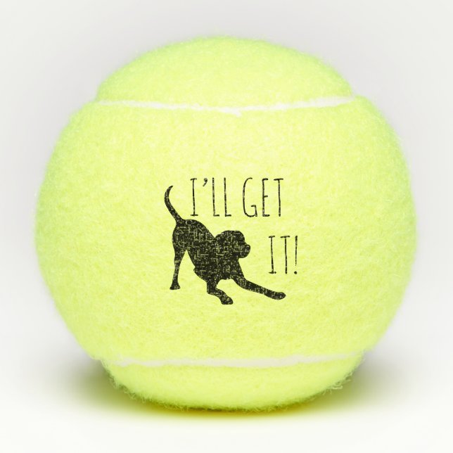 Pelotas De Tenis "¡Lo conseguiré!" Saltos de tenis para perros (Anverso)