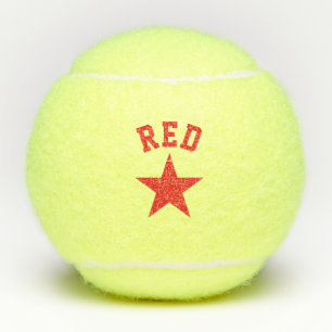 Pelotas De Tenis Logotipo de estrella roja con nombre personalizado