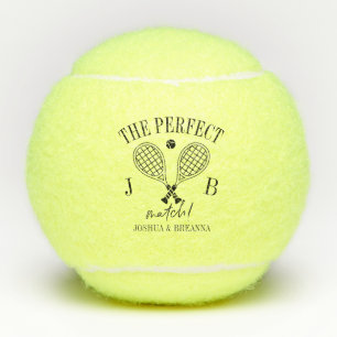 Pelotas De Tenis Logotipo de pareja de boda The Perfect Match con n