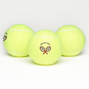 Pelotas De Tenis Logotipo personalizado de raquetas cruzadas besa m