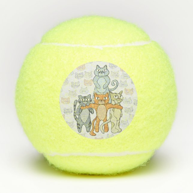 Pelotas De Tenis Los asombrosos gatos (Anverso)