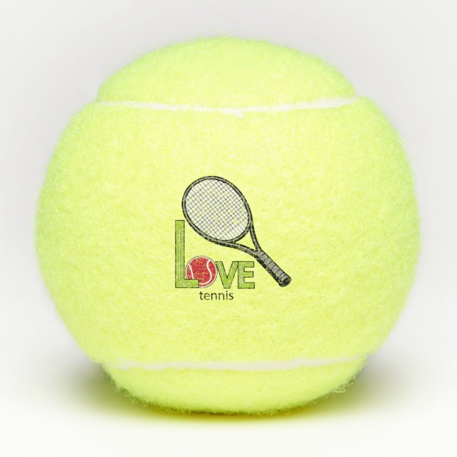 Pelotas De Tenis Love tennis (Anverso)