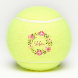 Pelotas De Tenis Mamá Mamá floral femenina acuarela personalizada