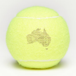 Pelotas De Tenis Mapa de Australia continente