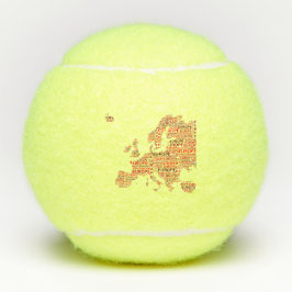Pelotas De Tenis Mapa de Europa continente