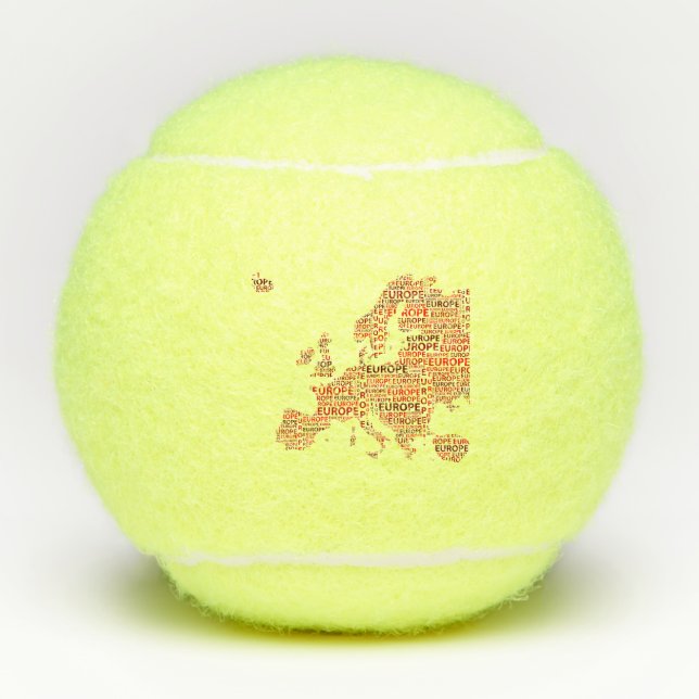 Pelotas De Tenis Mapa de Europa continente (Anverso)