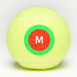 Pelotas De Tenis Marca inicial blanca verde rojo (M) Monograma 4Mar