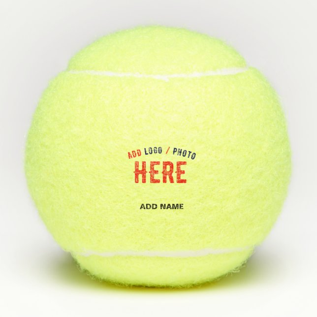 PELOTAS DE TENIS MARCA VERIFICADA AMARILLA DE PERSONALIZABLE MODERN (Anverso)