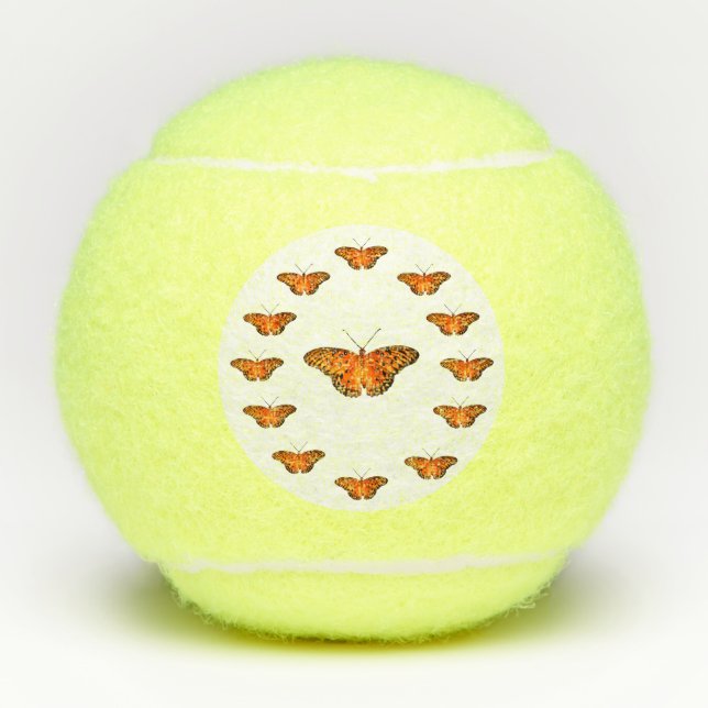 Pelotas De Tenis Mariposas en círculo (Anverso)