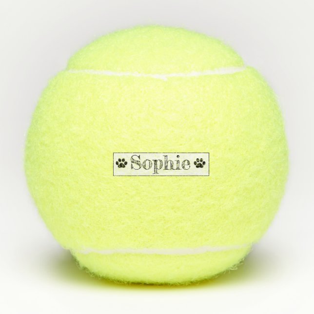 Pelotas De Tenis Mascota de gato de perro personalizado (Anverso)