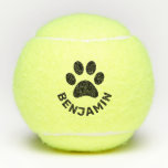 Pelotas De Tenis Mascota de impresión de hojas personalizadas Dog<br><div class="desc">Una divertida pelota de tenis personalizado con el nombre de tu mascota y una letra impresa sobre ella. Haga clic en "personalizar más adelante" para cambiar los colores del diseño.</div>