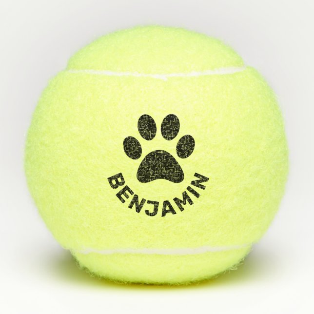 Pelotas De Tenis Mascota de impresión de hojas personalizadas Dog (Anverso)