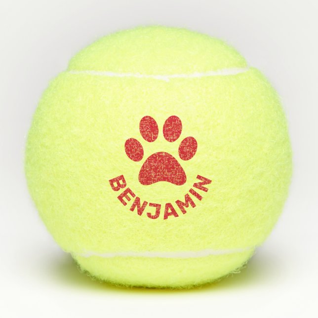 Pelotas De Tenis Mascota de impresión de papel rojo personalizado p (Anverso)