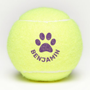 Pelotas De Tenis Mascota de impresión púrpura personalizado Perro