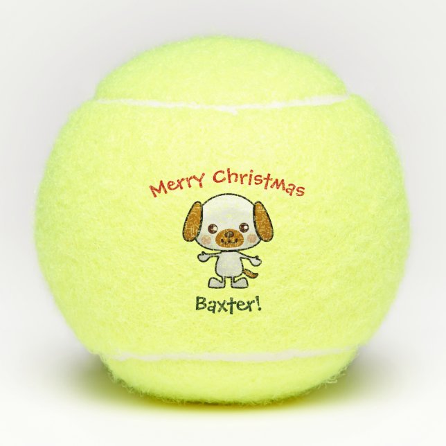 Pelotas De Tenis Mascota de perro Toy Cute Navidades (Anverso)