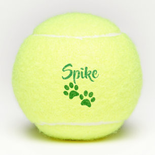 Pelotas De Tenis Mascota personalizado impresión verde de la pata 