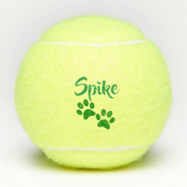 Pelotas De Tenis Mascota personalizado impresión verde de la pata o