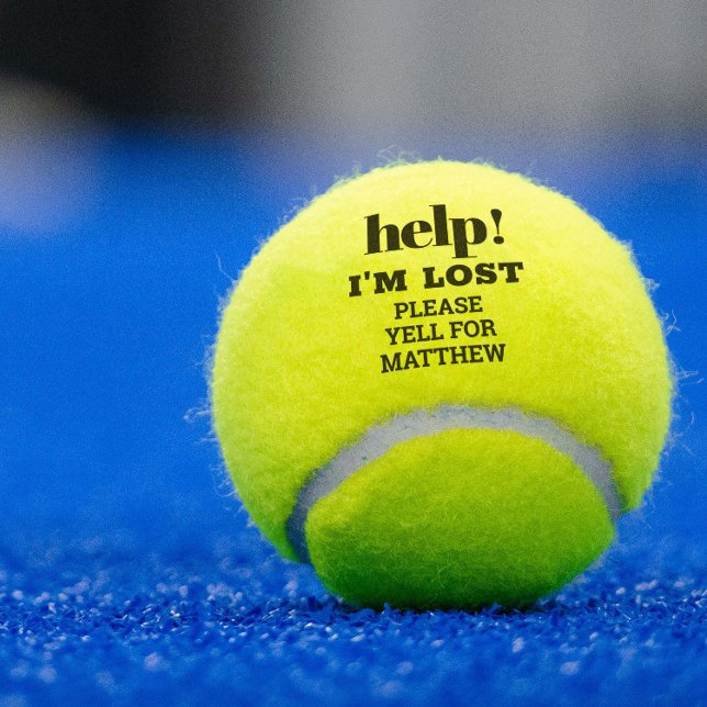 Pelotas De Tenis Me pierdo la ayuda divertida personalizada (Subido por el creador)