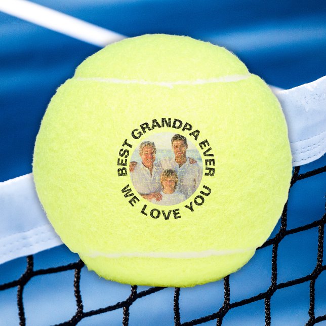 Pelotas De Tenis Mejor Abuelo de la Historia - Foto Personalizado (Best Grandpa Ever – Custom Photo Tennis Balls
)