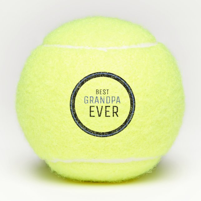 Pelotas De Tenis Mejor abuelo jamás negro y azul (Anverso)
