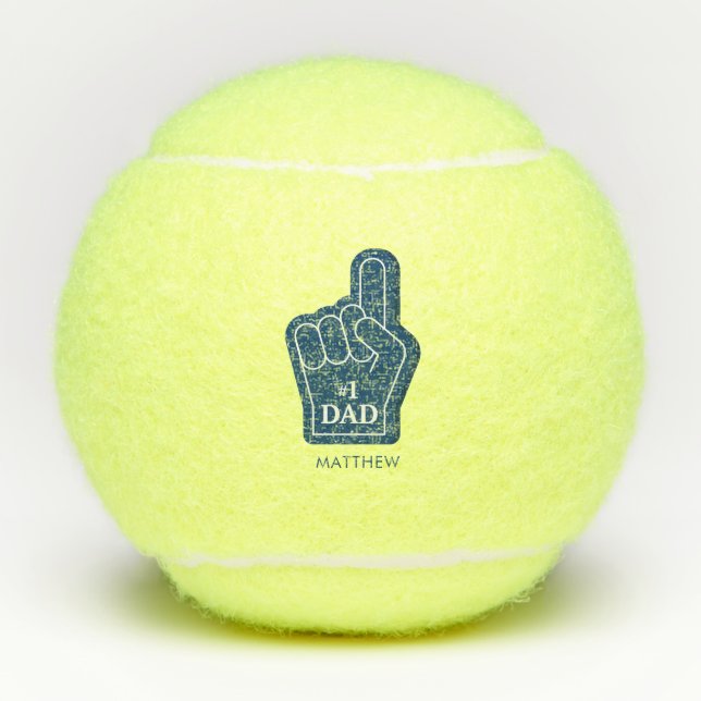 Pelotas De Tenis Mejor Cumpleaños de Papá Personalizado (Anverso)