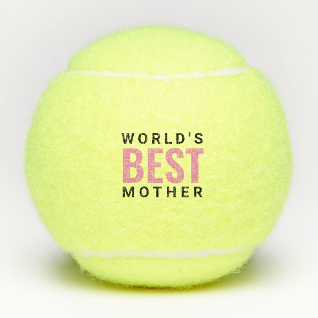 Pelotas De Tenis Mejor Madre del Mundo del personalizable (Anverso)