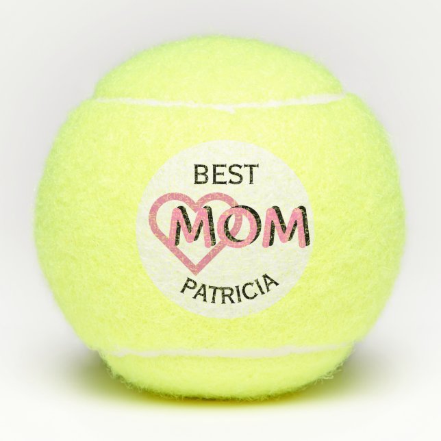 Pelotas De Tenis Mejor Personalizado de mamá personalizada (Anverso)