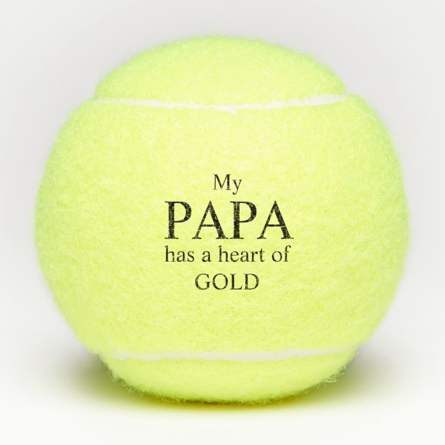 Pelotas De Tenis Mi papá tiene un corazón de oro (Anverso)