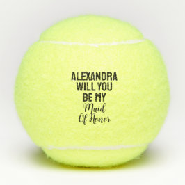 Pelotas De Tenis Minimalist Maid Of Honor Proposal Bridesmaid