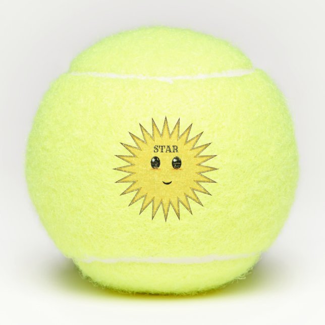 Pelotas De Tenis Moda Sol Feliz (Anverso)
