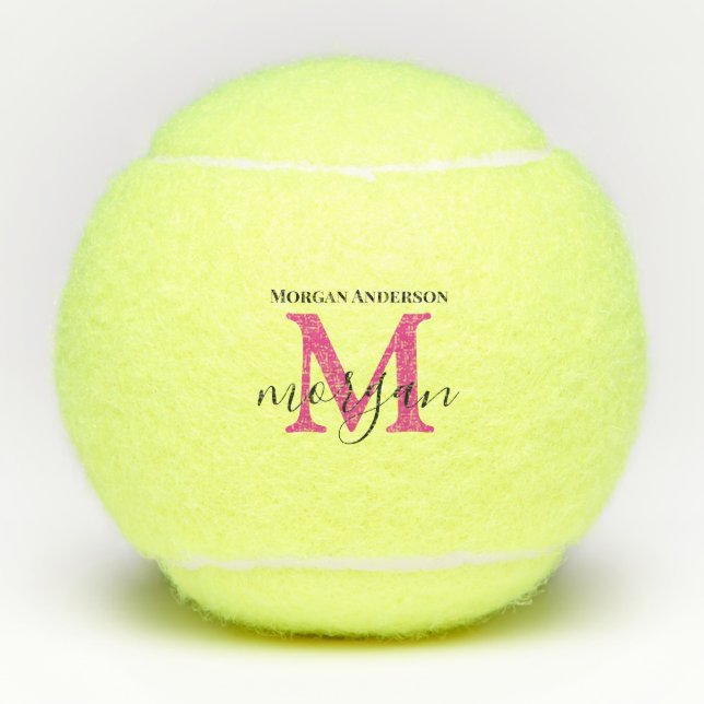 Pelotas De Tenis Monogram Tennis Gifts For Her Player Women Girls (Anverso)
