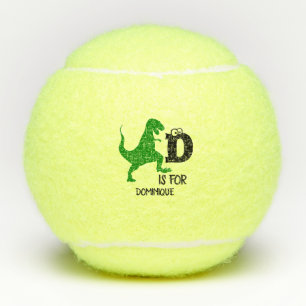Pelotas De Tenis Monograma D de personalizado es para Dinosaur lind