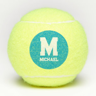 Pelotas De Tenis Monograma de nombre personalizado