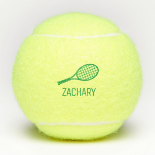 Pelotas De Tenis Monograma de raqueta de tenis personalizado