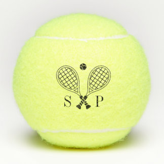 Pelotas De Tenis Monograma del logotipo del nombre personalizado de