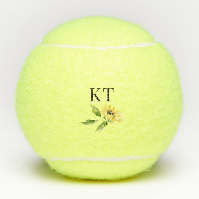 Pelotas De Tenis Monograma girasol (Anverso)