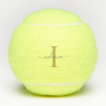 Pelotas De Tenis Monograma Gris dorado Nombre moderno<br><div class="desc">Palo de canto de oro Gris Monograma moderno de canto Ping Pong puede editar fácilmente con su nombre e inicial pulsando el botón "Personalizar". Cambie completamente los colores del texto y del fondo cuando seleccione el vínculo "Personalizar este".</div>