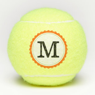 Pelotas De Tenis Monograma moderno personalizado #4
