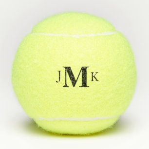 Pelotas De Tenis Monograma negrita Personalizado personalizado