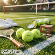 Pelotas De Tenis Monograma personalizado y fecha genérica sin marca