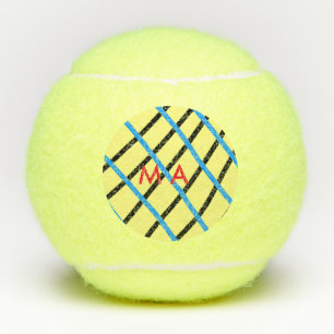 Pelotas De Tenis Monograma simple añada su letra de nombre man mini
