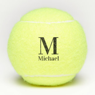 Pelotas De Tenis Monograma simple personalizado