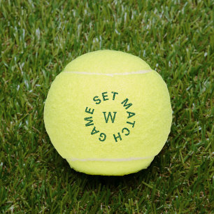 Pelotas De Tenis Monograma verde de juego