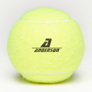Pelotas De Tenis Monograma y nombre del personalizado